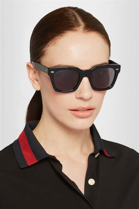 gucci square frame acetate sunglasses mens|gucci square sunglasses women.